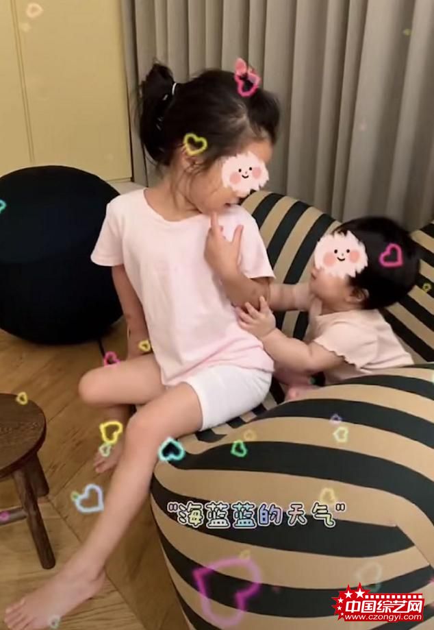 好爸爸陈赫晒与两女儿温馨合照 半岁妹妹正脸曝光
