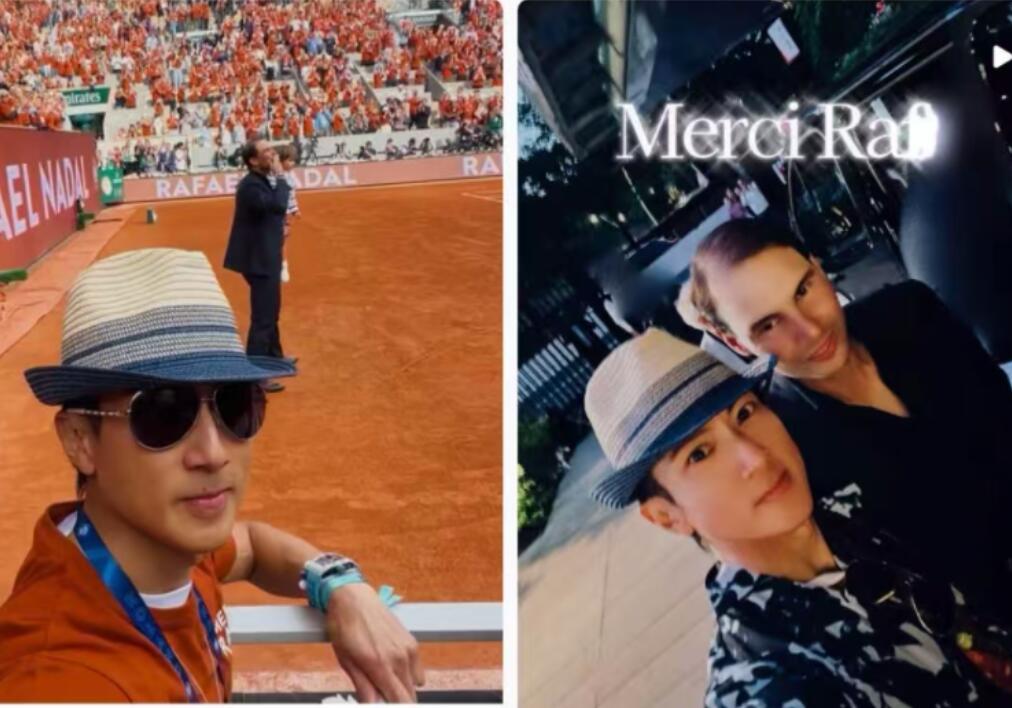  吴尊现身纳达尔退役仪式，泪洒现场见证传奇落幕